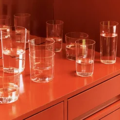 Vinklet glass 4 stk (medium), klart