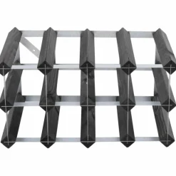 Vinstativ Påbyggingsbart 72 flasker Black Ash