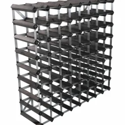 Vinstativ Påbyggingsbart 72 flasker Black Ash