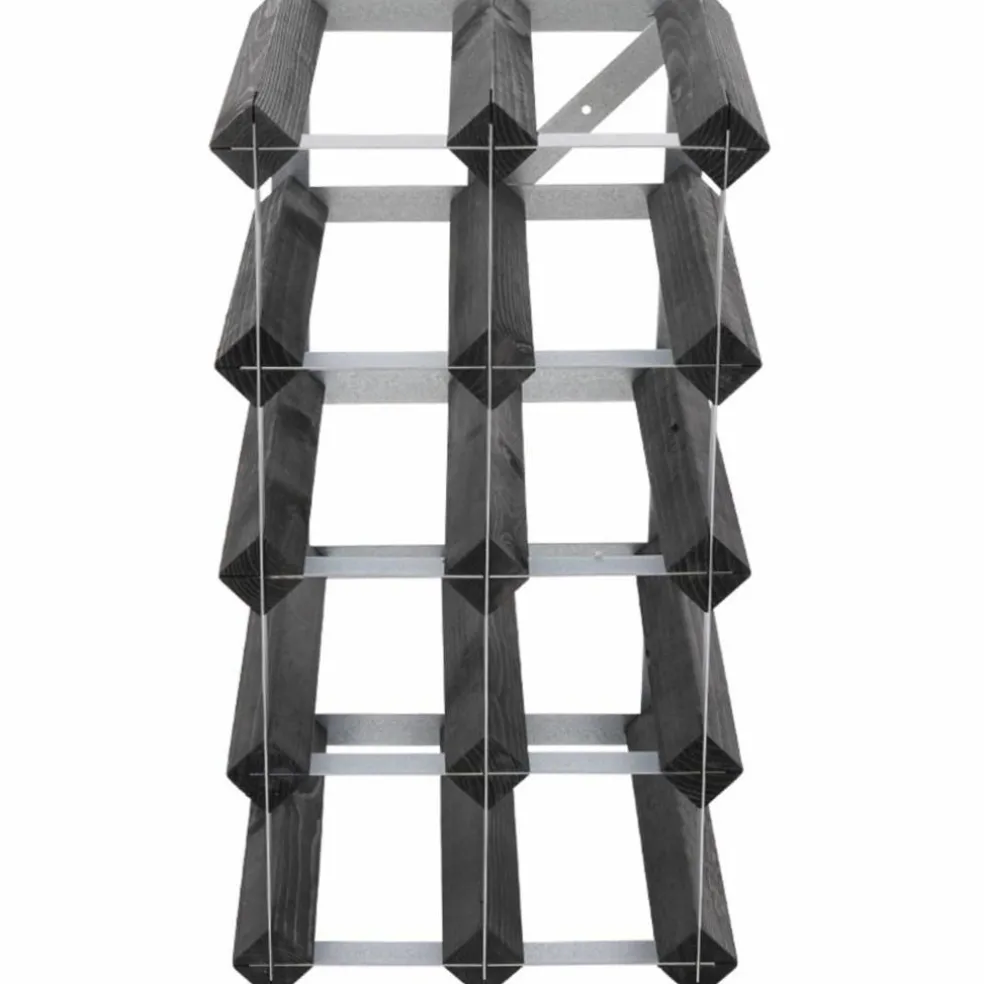 Vinstativ Påbyggingsbart 72 flasker Black Ash