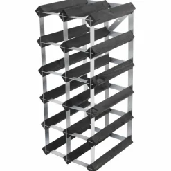 Vinstativ Påbyggingsbart 42 flasker Black Ash