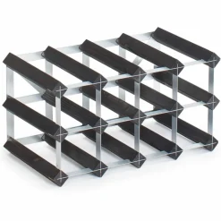Vinstativ Påbyggingsbart 42 flasker Black Ash