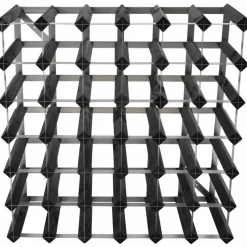 Vinstativ Påbyggingsbart 42 flasker Black Ash