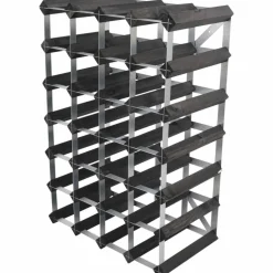 Vinstativ Påbyggingsbart 30 Flasker Black Ash