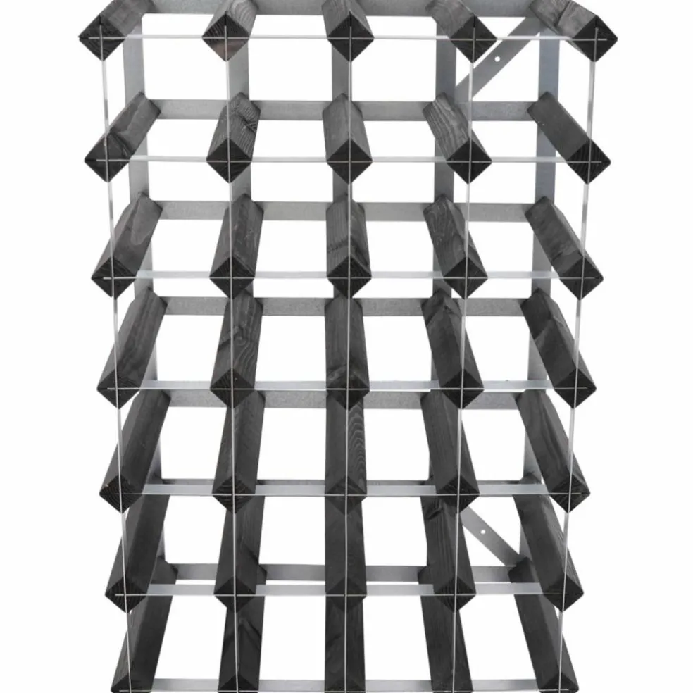 Vinstativ Påbyggingsbart 30 Flasker Black Ash