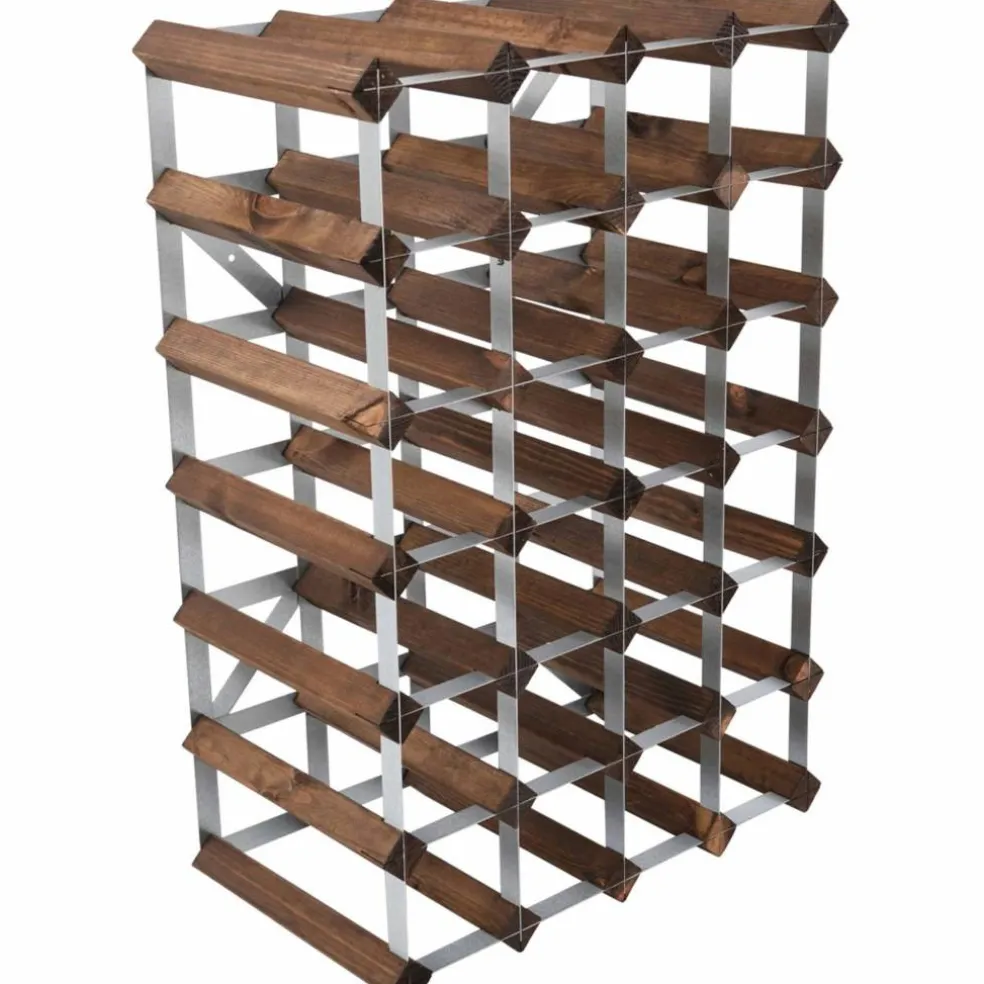 Vinstativ Påbyggingsbart 42 Flasker Light Oak