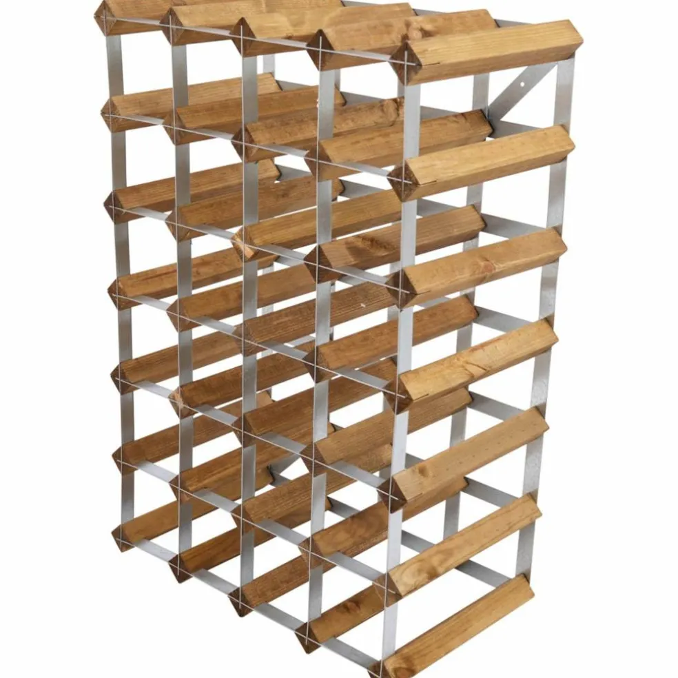 Vinstativ Påbyggingsbart 42 Flasker Light Oak