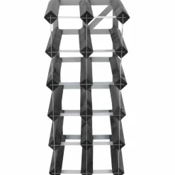 Vinstativ Påbyggingsbart 15 flasker Black Ash