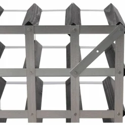 Vinstativ Påbyggingsbart 15 flasker Black Ash