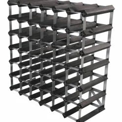 Vinstativ Påbyggingsbart 15 flasker Black Ash