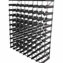 Vinstativ Påbyggingsbart 15 flasker Black Ash