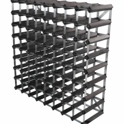 Vinstativ Påbyggingsbart 15 flasker Black Ash