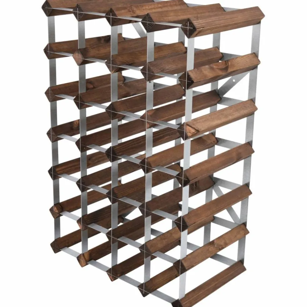 Vinstativ Påbyggingsbart 30 flasker Dark Oak