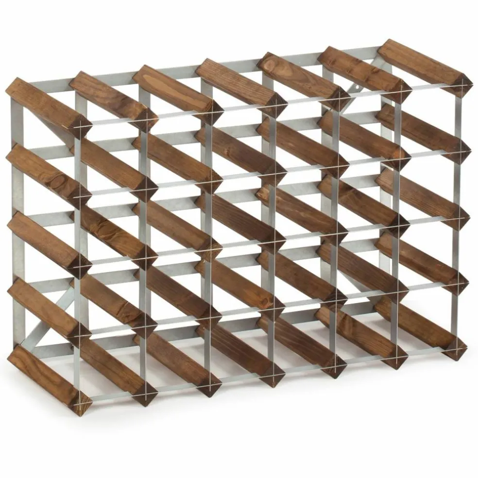 Vinstativ Påbyggingsbart 30 flasker Dark Oak