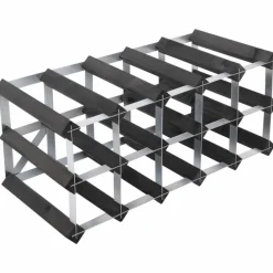 Vinstativ Påbygningsbart 12 flasker Black Ash