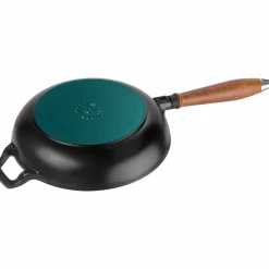 Vintage Stekepanne med trehåndtak 24 cm