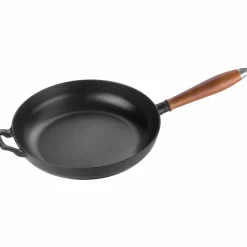 Vintage Stekepanne med trehåndtak 28 cm