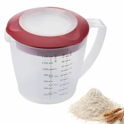 Vispebolle med lokk, rød