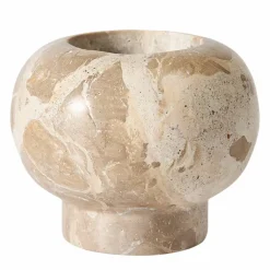 Vita telysholder, seashell