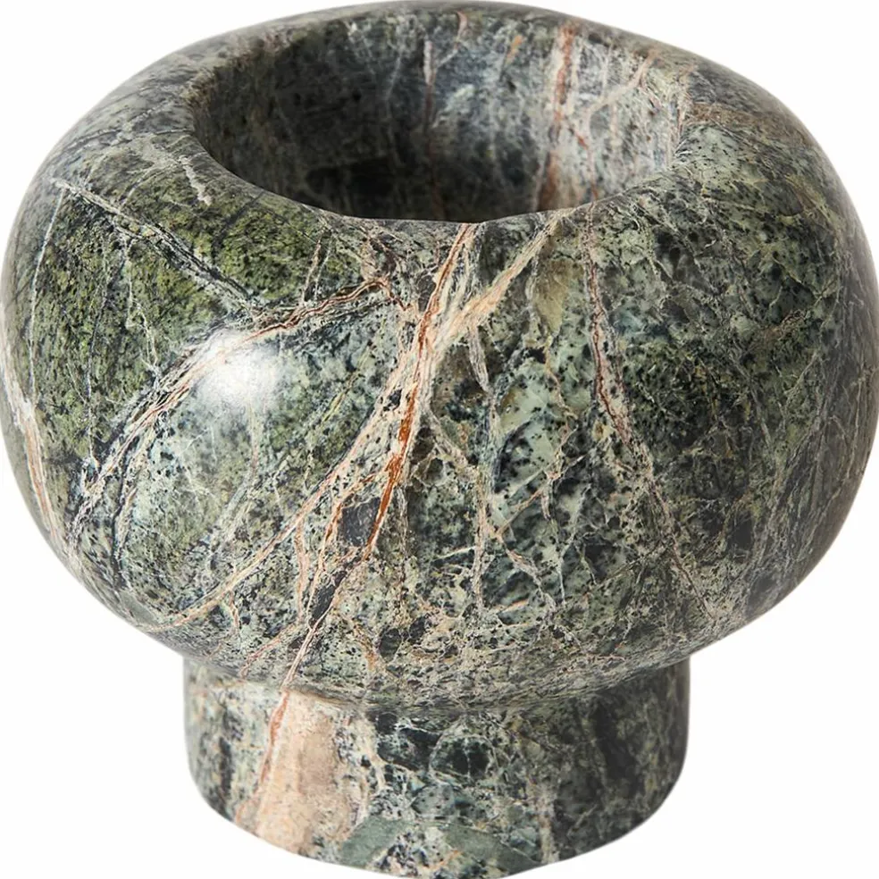 Vita telysholder, seashell