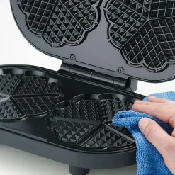 WA 2118 dobbelt vaffeljern, svart