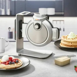 WaffleUp belgisk vaffeljern Ø18, stål/svart