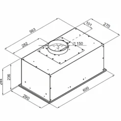 WBU 60 RB innbygningsventilator til overskap