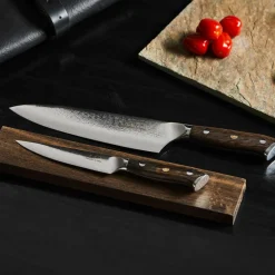 Wengé knivsett, kokkekniv 32 cm + universalkniv 24 cm
