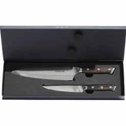 Wengé knivsett, kokkekniv 32 cm + universalkniv 24 cm