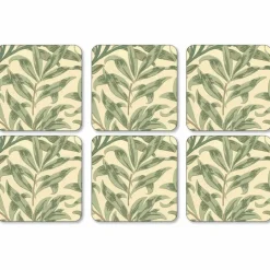 Willow Bough Grønn Glassunderlag 6-pack