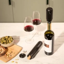 Wine Saver elektrisk vinpumpe, svart
