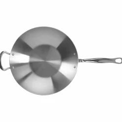 Wokpanne 32 cm, rustfritt stål