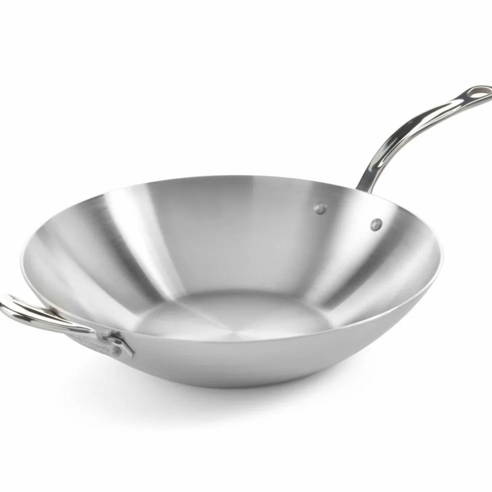 Wokpanne 32 cm, rustfritt stål