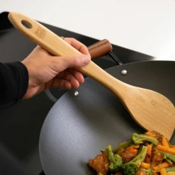 Wokspatel 39 cm, polert bambus